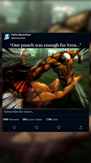 Eren vs Armored Titan 💀 One Punch Was Enough | Attack on Titan#aot#attackontitan#eren