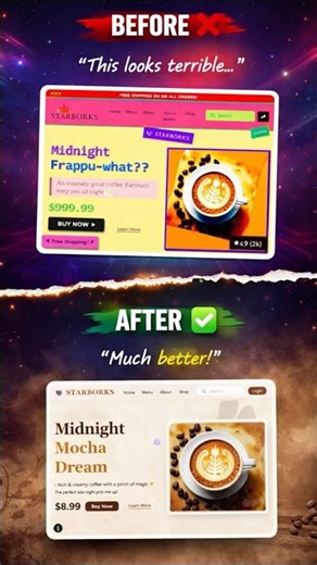 Fixing a Bad Website Design (Before vs After) #uiux #webdev #frontendweb