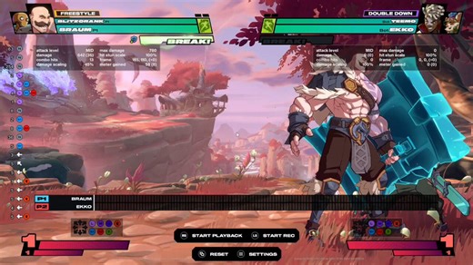 with 2nd win in the row for Braum/Blitz, here's my break-proof combo for both freestyle and double down fuses from Braum+unbreakable command grab (zero guaranteed break in any point and you can cut it whenever you want with Blitz grab depend on their hp)#2XKO_BRAUM #2XKO_BLITZ