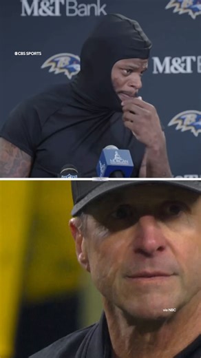 Lamar Jackson was not happy when asked about John Harbaugh's future in Baltimore. | NFL on CBS