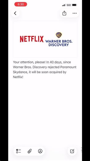 Netflix's Acquisition of Warner Bros. Discovery #announcement #warnerbrosdiscovery #netflix