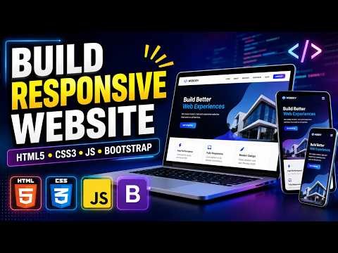 Build Responsive Website using HTML5, CSS3, JS & Bootstrap Framework