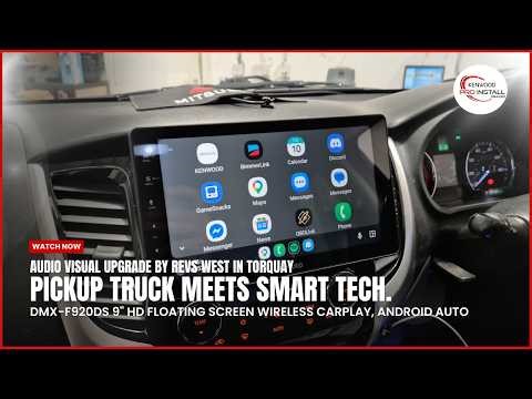 Pickup Truck Meets Smart Tech Wireless CarPlay Android Auto KENWOOD DMX-F920DS #mitsubishi #carplay