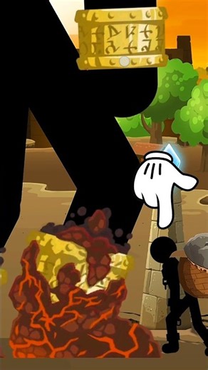 Enslaved Giant Stone vs Lunarclops Boss | Stick War Legacy #stickwar3 #short