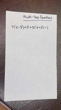 How to Solve Multi-Step Equations (Easy Algebra Trick!) ✏️