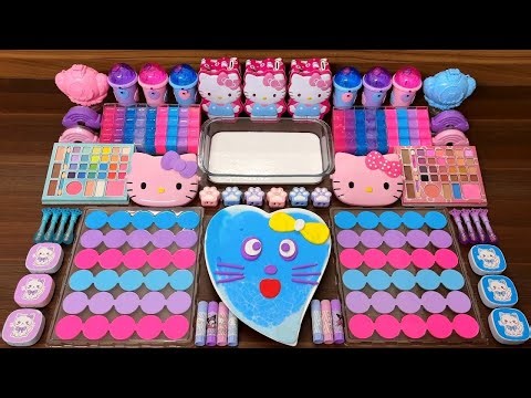 Slime Mixing Galaxy Hello Kitty Glossy Slime | Oddly Satisfying ASMR Sounds #184
