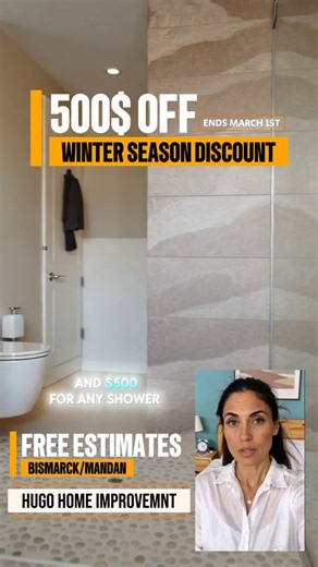 Home Remodeling in Bismarck ND on Instagram: "Upgrade your bathroom *and* your peace of mind. ✅ At **Hugo Home Improvement**, we’re **Certified Tile Installers**—and we transform **old, moldy bathtubs** into **safe walk-in showers for seniors**. Want the easiest option to maintain? We also install **all-in-one seamless showers**: 🚿 **One-piece walls** ❌ **No grout lines** 🧼 **No scrubbing / no constant cleaning** 🛡️ **Clean, modern look + built for safety** If you want a bathroom that’s safer
