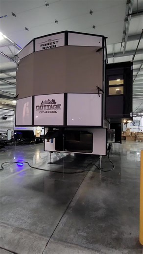 26 Cedar Creek Cottage 413FWC destination fifth wheel camping rv by Forestriver rvs and sold at Couchs RV Nation #camping #rv #fifthwheel #forestriverrv #Cottage