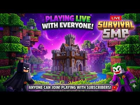 Live Minecraft Playing With Viewers || Java + Bedrock || SURVIVALHACHI SMP