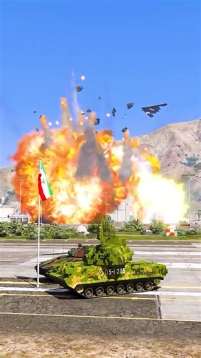 Tor SA-15 Missiles destroys the B2A Bomber in gta5 ep654 #shorts #short