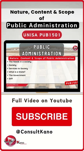 Nature, Content and Scope of Public Administration | Intro To Public Administration | PUB1501 UNISA