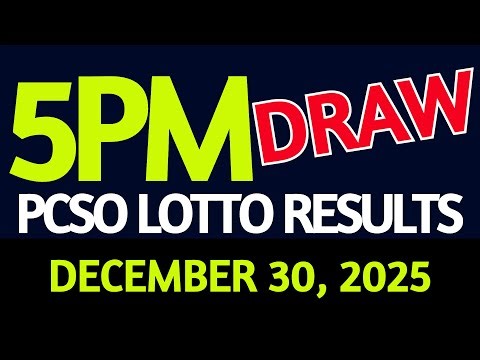 Lotto Result Today 5pm draw December 30, 2025 PCSO