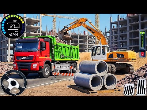 Road Builder Excavator Trucks Simulator - Real City Construction 3D - Android GamePlay
