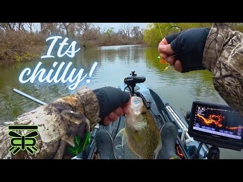 Creek Crappie Fishing on my COLDEST day this year‼️ (4K)🥶💨🌬️🍃