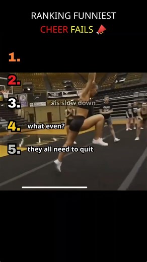 RANKING FUNNIEST CHEER FAILS 📣 #funnyfails #cheerfails #cheerleaders #ranking #viral