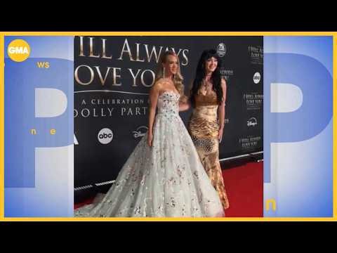 Music stars walk red carpet at Dolly Parton tribute concert