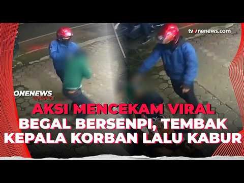 Detik-Detik Begal Bersenpi di Bandung, Korban Ditembak di Kepala Saat Melawan! | OneNews Update
