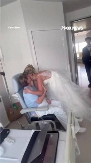 WATCH: Bride in wedding gown makes hospital trip to see mother #foxnews #news #shorts #wedding