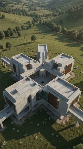 Building a Modern Villa from Scratch | Satisfying Architecture Timelapse