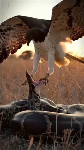 Martial Eagle vs Python: Last Second 😤