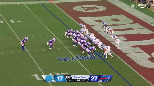 Pylon-reach TD! Josh Allen's second rushing score of night comes at the boundary