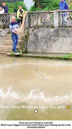 Cast Net Fishing – A Full Throw Brings a Big Catch 🎣🌊