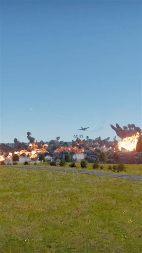 Massive Explosions From A Heinkel He 111 Bomber