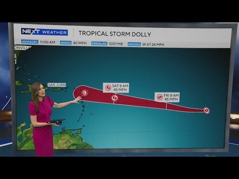 Tropical Storm Dolly forms as system spins across Atlantic