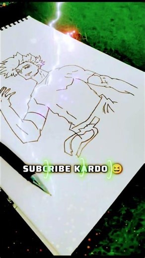 The Artistry of GOJO 🥶: A Line Drawing Journey🤠