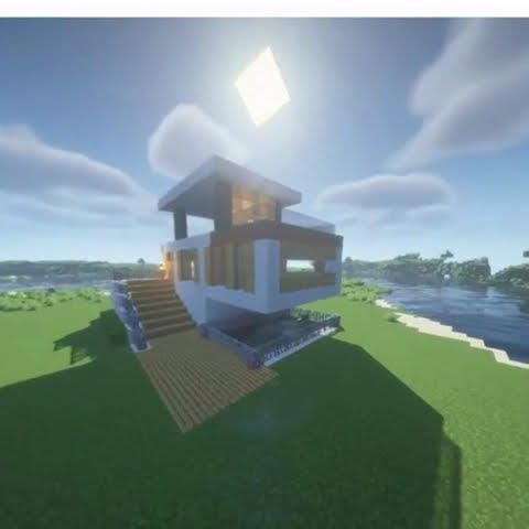 Minecraft Easy Modern House 🏡 #minecraft #shorts #ytshorts #yt #gaming