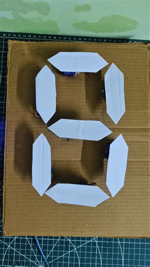 How to Make 7 Segment Display Using Servo Motors 🤖 | Arduino😎 |GSN CREATIONS| #youtube #shorts