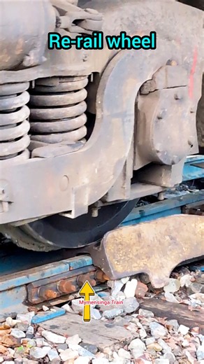 How derail wheels are re-railed using a Rerailing Ramp. #bangladesh_railway #railtrack