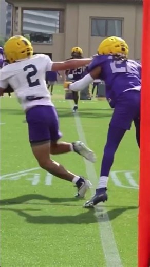 #LSU QB Husan Longstreet to Tre Brown #gridironfootball #springfootball