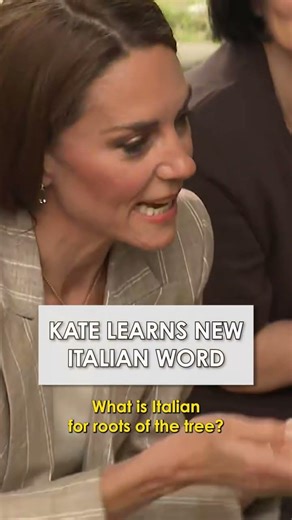 Catherine Learns New Italian Word at Garden Party 🇮🇹