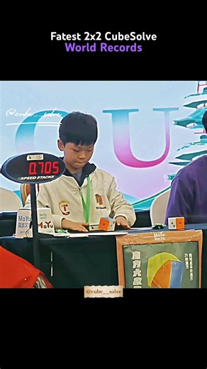 Fatest 2x2 CubeSolve World Records #rubikscube #worldrecord #shorts #trending #viral #2x2worldrecord