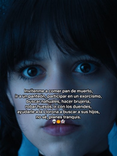 A partir de hoy solo acepto planes que incluyan conectar con antepasados de hace 400 años 🧙🏻👻 #Merlina #Wednesday #Halloween #DiaDeMuertos #Series #Netflix #ParaTi