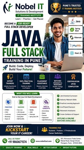 Java Full Stack Developer Course in Pune | Job-Ready Training 🚀 | Nobel IT Solutions