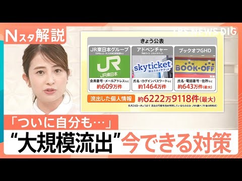 最大6200万件超に　相次ぐ企業からの個人情報流出…連休は要注意！クーポンで登録したアプリも標的に…二次被害防ぐ対策は【Nスタ解説】｜TBS NEWS DIG