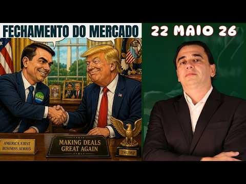 Análise gráfica das ações do IBOV. Fechamento do Mercado. 22 Maio 2026