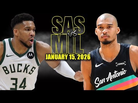 San Antonio Spurs vs Milwaukee Bucks Full Game Highlights - January 15, 2026 | NBA Season