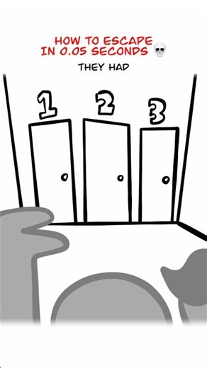 3 Doors 😳 (Animation Meme) Anim: RedFlowerCrown #shorts