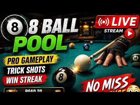 8 Ball Pool Live 🔴 | Insane Trick Shots & Win Streak 💯