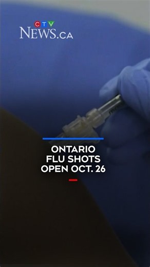 Ontario flu shots open Oct. 26