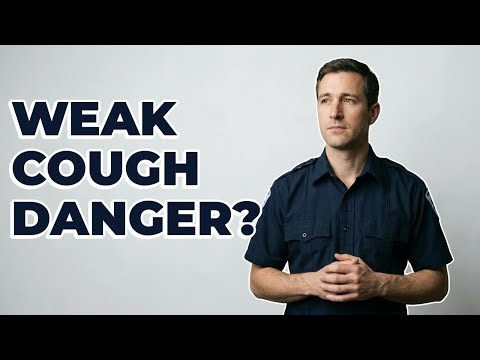 Is a weak cough a symptom of airway obstruction?