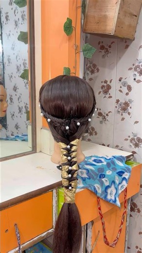 Easy hairstyle for long hair #shorts #hairstyle