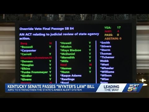 Kentucky Senate approves Wynter’s Law for strengthening Amber Alert system