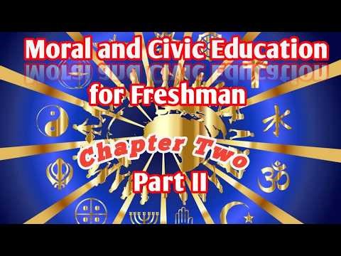 Moral and Civics Education Chapter Two Part II