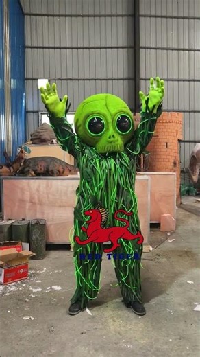 Glowing Alien Costume with LED Lights | Perfect for Halloween & Theme Parks 👽🌿