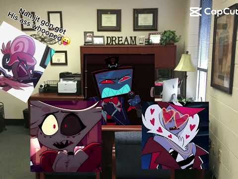 (+14)(NOTFORKIDS)Angeldust gets in trouble with Vox and Val!?#capcut#hh#meme#funny#joke#fw
