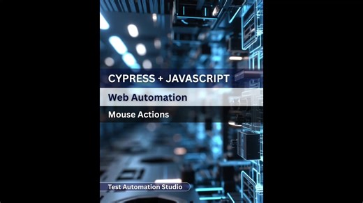 Test Automation Studio on Instagram: "Handling different mouse actions using Cypress + Javascript. Welcome to Test Automation Studio – your go-to hub for learning tools like Selenium, Cypress, Playwright & more! From beginner basics to pro-level tricks, we’ve got you covered. Visit our website https://www.testautomationstudio.com Follow along, save this post, and drop your favorite automation tool in the comments! 👇 #TestAutomationStudio #AutomationTesting #LearnAutomation #Selenium #Cypress #P